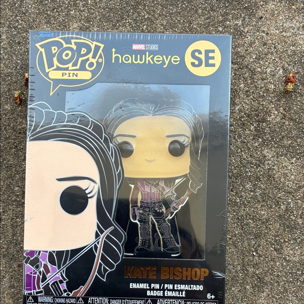 Pop! Kate Bishop Pin with Black and Purple